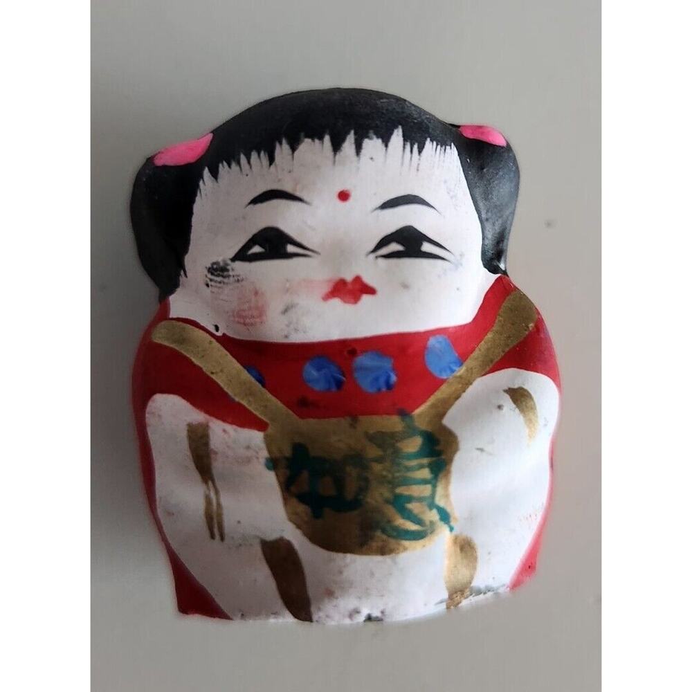 Momoyama Modern Kokeshi Dolls & Netsuke Clay Figurines Set Japan - Picture 7 of 14